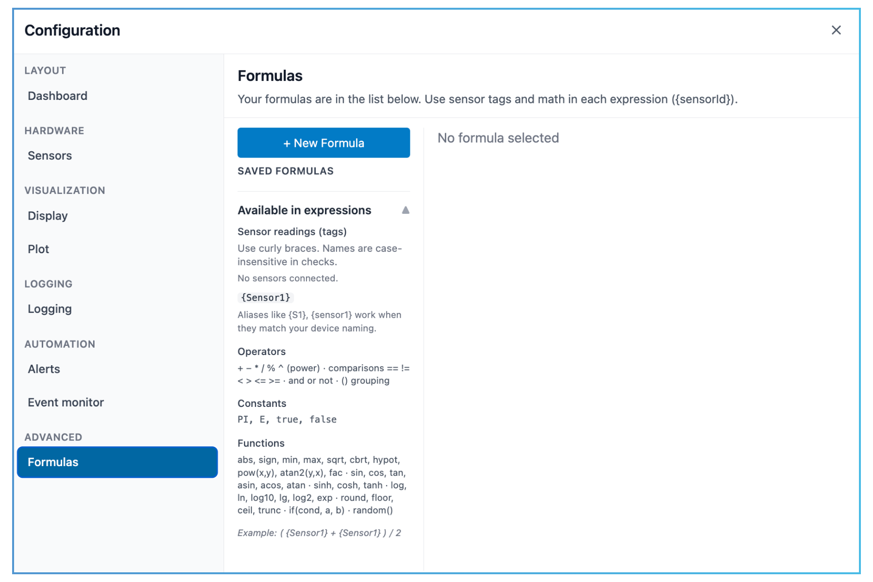 SensorVUE SV-1000 Software for multiple sensors